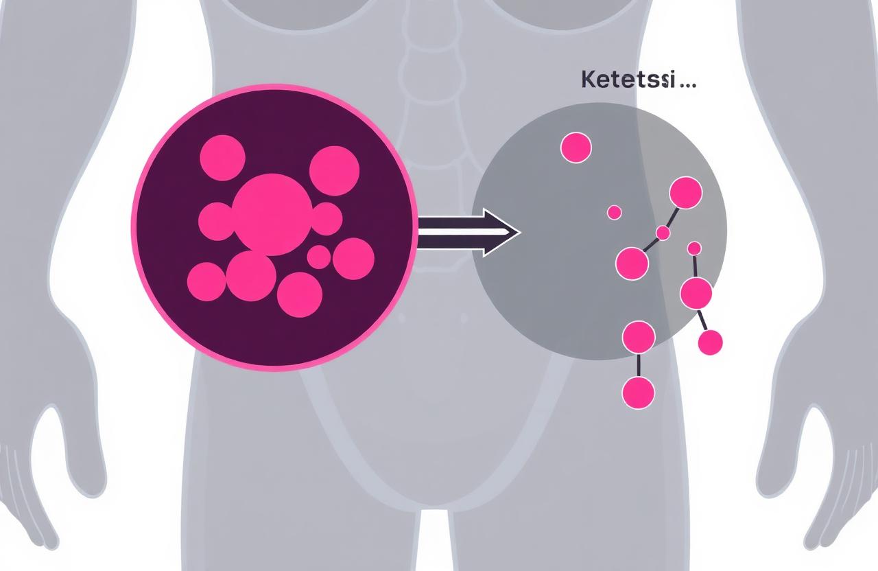 Diagram showing how exogenous ketones (BHB) enter the bloodstream and trigger ketosis